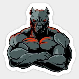 wolf on steroids Sticker